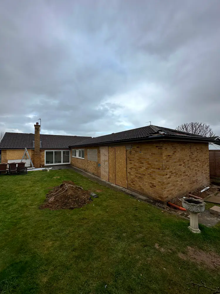 House extension roofline project under construction